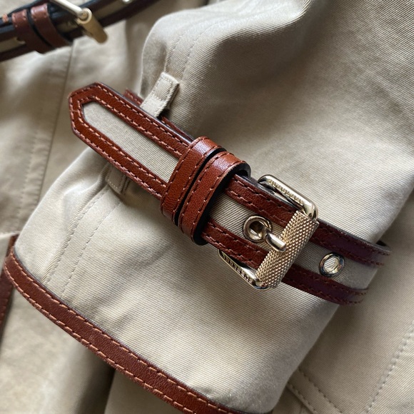 Burberry Prorsum Leather Trimmed Trench Sz6 - Picture 11 of 13